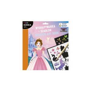 Kidea képkarcoló készlet sablonokkal - Hercegnős