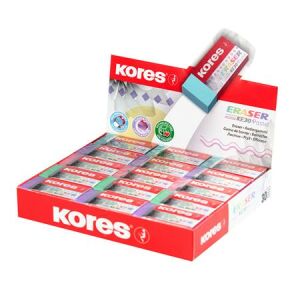 Radír display, KORES "KE-30", pasztell színek 144014971 - Radír