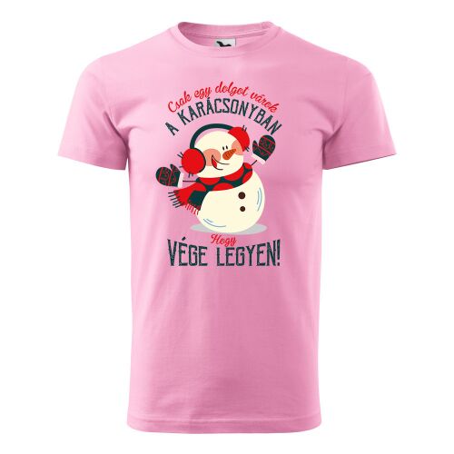 Póló Csak egy dolgot várok a karácsonyban V3 mintával - Rózsaszín XXL méretben 144019578