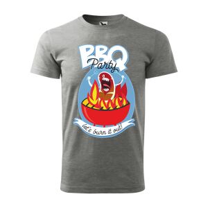 Póló BBQ party mintával - Szürke XXL méretben 144019589 - Ajándék póló