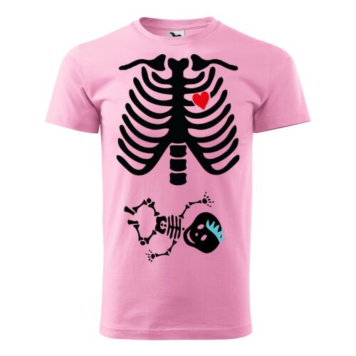 Póló Csontváz baba mintával - Rózsaszín M méretben 144019689
