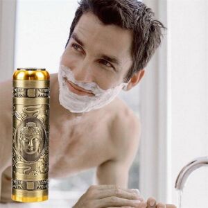 Kompakter Retro-Elektrorasierer mit kreisförmiger Klinge und USB-Gravur und Reinigungsbürste 144022116 - Haarentfernung & Rasur