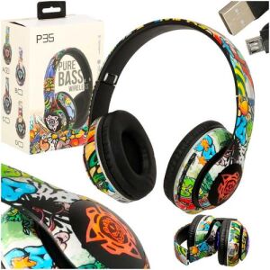 P35 Pure Bass vezeték nélküli fejhallgató graffiti mintával - Ikonka