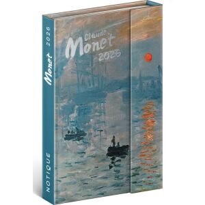 Realsystem mágnessel záródó agenda, határidőnapló, 11x16cm, heti tervező, 2026, Claude Monet 144027328 - Napló