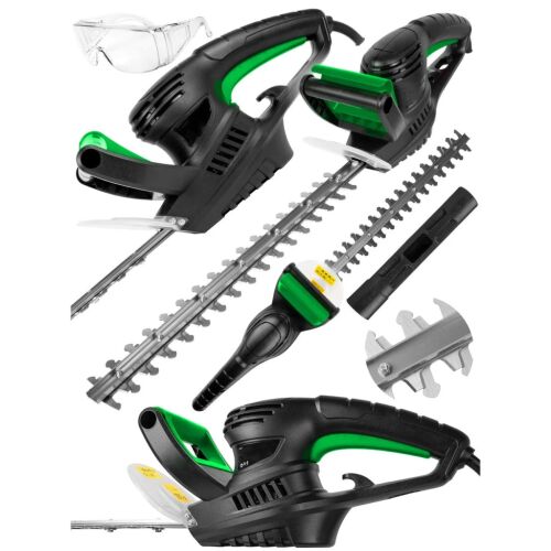 1500W-os elektromos sövényvágó és ágvágó olló - hosszú pengével, rezgéscsökkentéssel, biztonsági fékkel