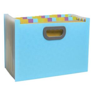 Harmonika irattartó, A4, PP, 24 rekeszes, EXACOMPTA "Pop'NCo", ciánkék 144029389 - Harmonika mappa