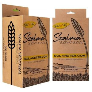 Sol&Ter szalma szívószál 500db 144029900 - Szívószál
