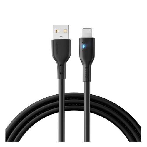 IPAD JOYROOM adatkábel USB - lightning, LED jelzés, FEKETE 144031345