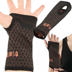 VG 27174 - csukló ortézis, csuklószorító, fekete/narancs