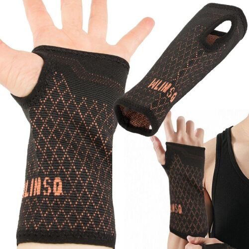 VG 27174 - csukló ortézis, csuklószorító, fekete/narancs 144033005