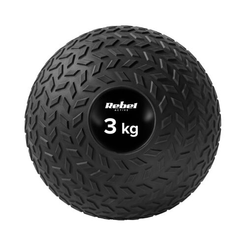 Rebel Active Slam Ball RBA-3108-3 - rehabilitációs medicinlabda, 23 cm, 3 kg, fekete 144033013