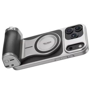 DSLR típusú mágneses markolat professzionális fotózáshoz – Telesin Master Kit, 3200 mAh akkumulátor, vezeték nélküli töltés, iPhone 17 Pro Max kompatibilis 144033741 - Teleszkóp kiegészítő