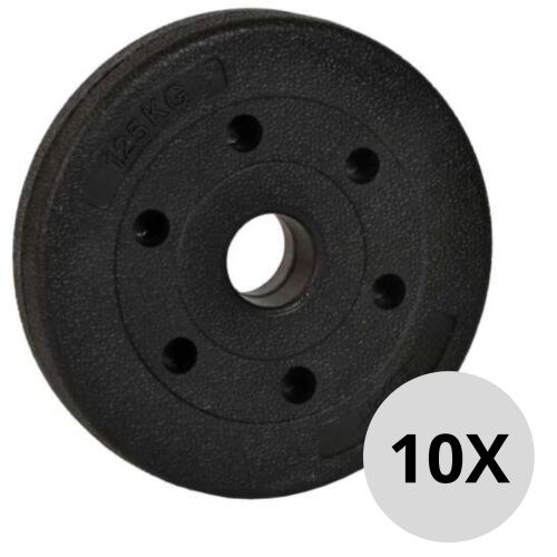 Funfit 1.25kg Weight Plate - Bitumen Weight Disc for Strength Training