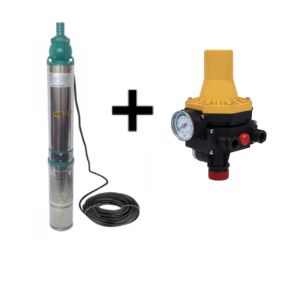 DDT Tiefbrunnen Tauchpumpe 1500W mit automatischem Druckschalter - Unterwasser-Pumpen