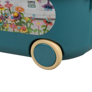 Műanyag virág építő játékkészlet gurulós dobozban - 139db 144036908 - Kreatív & Építő játék