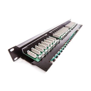 Keline Cat5e UTP 24 Portos Patch Panel, 1U Kompakt, Fekete - Keline