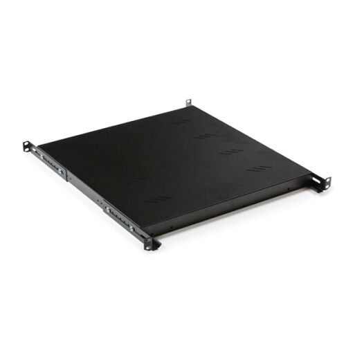 Keline 1U 450mm mély perforált rack polc, 80kg teherbírás