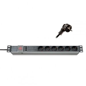 Keline elosztópanel 19" 9x250v, kontrol led visszajelzővel 1u, 2,3m c14 csatlakozóval 620S09U 144039746 - Keline