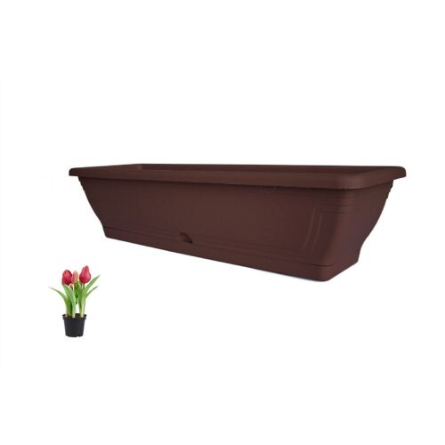 Virágláda Tálcával Magyar 60cm Barna 144067677