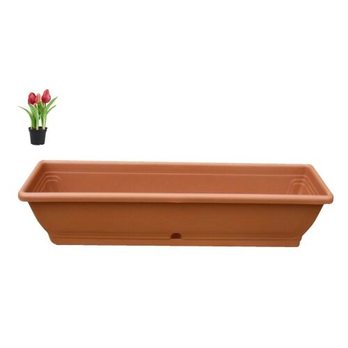 Virágláda Tálcával Magyar 80cm Terra 144067739