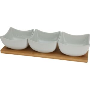 Felszolgáló Szett 4 Darabos (3+1) Bambusz Tálcával 210000910