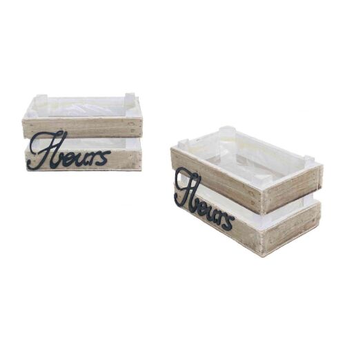 Mini Virágláda, Fleurs Felirattal 140-W-500/M - 27*17,5*H11,5/12,5cm 144067759