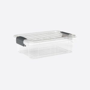 Dunya Plastik Tárolódoboz tetővel – átlátszó, 10,5 L (Lock&Keep) 144071521 - Tárolás & Rendszerezés