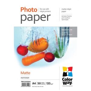 COLORWAY Fotopapier/ matt 130g/m2, A4/ 50 Stück 144073383 - Fotopapiere