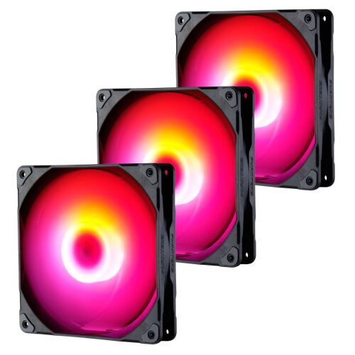 Phanteks M25 D-RGB PWM 14cm ház hűtő ventilátor fekete 3db (PH-F140M25_DRGB_PWM_BK01_3P) (PH-F140M25_DRGB_PWM_BK01_3P)