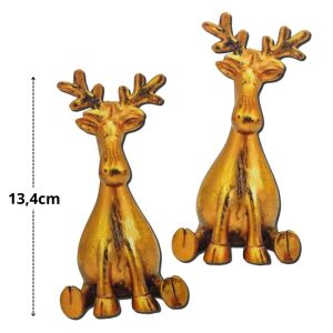 Nyomtatott dekorkarton - Arany szarvas 2db/csomag