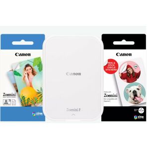 Canon ZOEMINI 2 Fotónyomtató Gyöngyházfehér + 5x7,6cm ZINK fotópapír 20 lap + 3.3 cm ZINK 10 lap körmatrica papír 144079257 - Mobil nyomtató