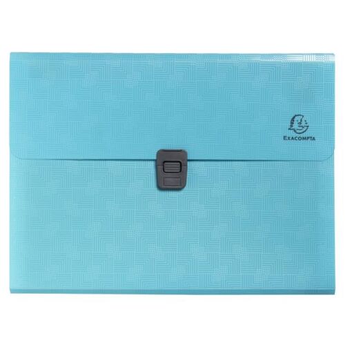 Harmonikamappa, A4, PP, 13 rekeszes, EXACOMPTA "Pop`NCo", ciánkék 144080167