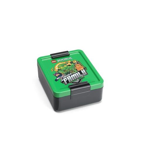 Uzsonnás doboz, LEGO "Ninjago", zöld-fekete-mintás