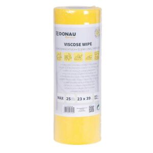Törlőkendő, univerzális, 25 db, 23x39cm, DONAU "Home", sárga 144080180 - Takarítás