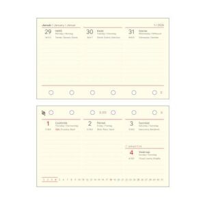 Kalendárium betét, tervező, heti, "S", SATURNUS, chamois 2026 144082397 - Irodai kiegészítő