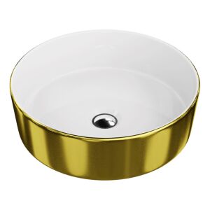 Lavita MERIDA GOLD/WHITE Mosdókagyló, fehér/arany 144082774 - Umywalka