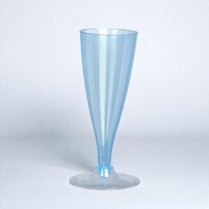 Parti pezsgős pohár 4db, műanyag, 130ml - kék színben