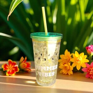 Sárgadinnye mintás ivóbögre – citromsárga-zöld, 500 ml 144083764 - Pohár