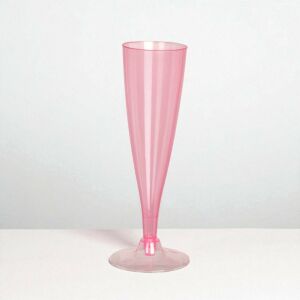 Parti pezsgős pohár 4db, műanyag, 130ml - rózsaszín színben