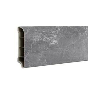 Leziter Vinyl SPC padlószegély Fjord márvány mintás sötét szürke 2400x60x12 mm 144084264 - Leziter