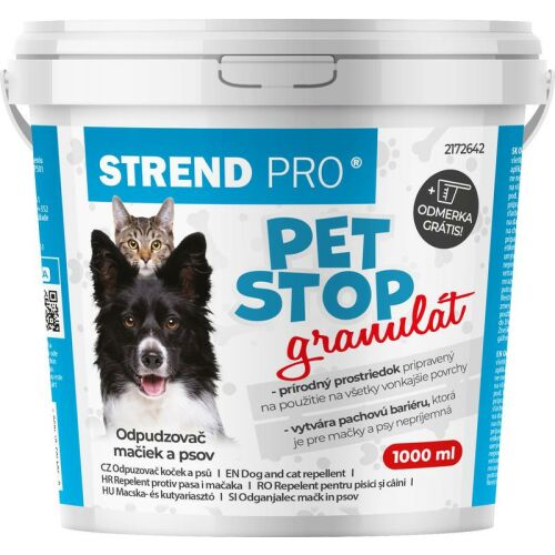 Strend Pro PET STOP granulátum - természetes állatriasztó kutyák és macskák ellen - 1000ml 144085915