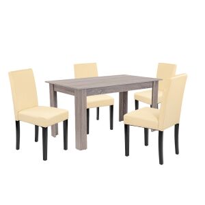 Leon 4+1 étkező garnitúra yorki tölgy-bézs 144088383 - Étkező bútor