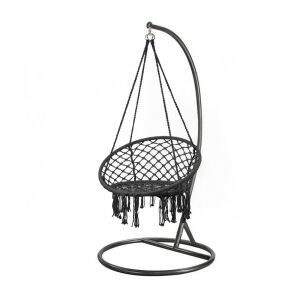 Cardenas függőfotel állvánnyal fekete-fekete 144090535 - Függőszék