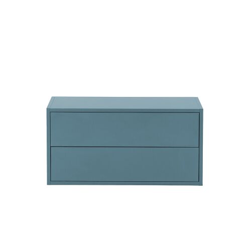 Boxie 2 fiókos fali szekrény 40x80x37 cm petrol kék 144092186