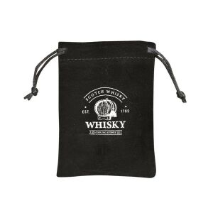 WoMa fekete bársonyzacskóval és csipesszel 12 db-os rozsdamentes acél whisky jégkocka készlet fadobozban 144092293 - Báreszköz