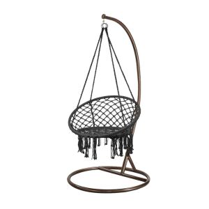 Cardenas függőfotel állvánnyal fekete-barna 144092652 - Függőszék