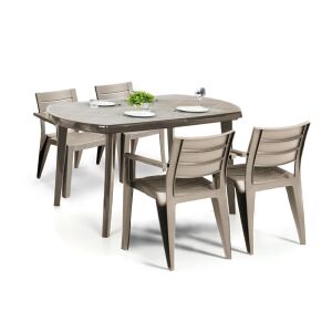 Jelise 4+1 kerti bútor garnitúra szett 144093109 - Kerti étkezőgarnitúra