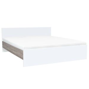 Miami franciaágy ágyneműtartó nélkül 180x200 cm fehér-yorki tölgy 144094121 - Ágy