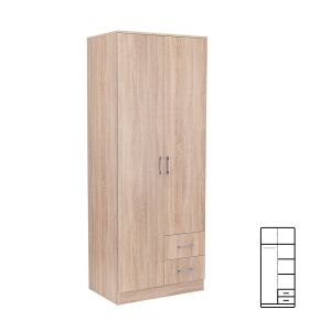 Miami gardróbszekrény 80x205 cm sonoma tölgy-sonoma tölgy 144094433 - Gyermek & Ifjúsági bútor