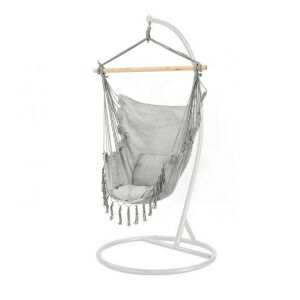 Puerto függőszék állvánnyal szürke-fehér 144095768 - Kerti bútor